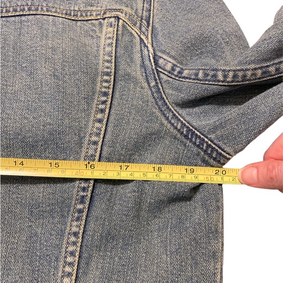 Seriously Amazing LEVI’S Slim Cropped Denim Jacket, Size Juniors Large - Picture 6 of 7